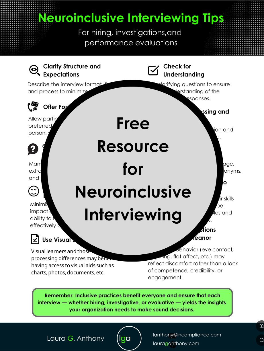 Neuroinclusive interview guide preview